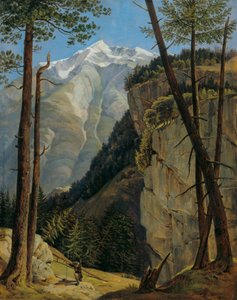 De Watzmann vanuit het Wimbachtal door Heinrich Reinhold