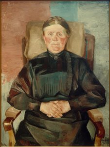 Oude Boerin (Anna Rohwedder) door Heinrich Stegemann