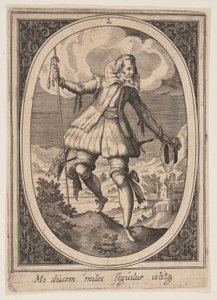 Plaat 2 uit Militaire figuren door Heinrich Ulrich