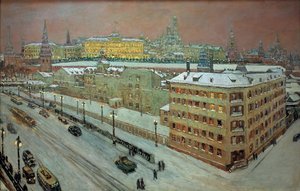 Moskou bij nacht, 1939 door Heinrich Vogeler