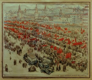 Moskou door Heinrich Vogeler