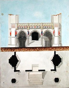 Koorscherm van de Hamburgse kathedraal, 1805 door Heinrich Wilhelm Julius Koch