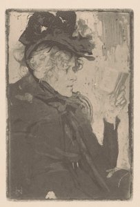 Lezende vrouw door Heinrich Wolff