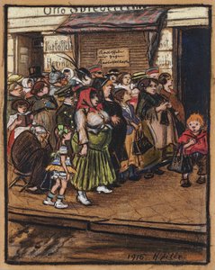 Aardappelrij, 1916 door Heinrich Zille