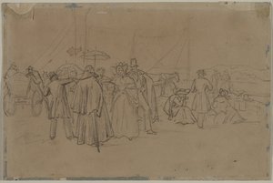 Passagiers voor Rijnstoomboot (recto)