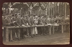 Eerste Wereldoorlog: Oekraïne in de jaren 1914-1916 tijdens de invasie van het Duitse leger. Groep soldaten