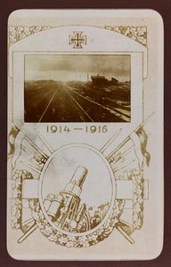 Eerste Wereldoorlog: Oekraïne in de jaren 1914-1916 tijdens de invasie van het Duitse leger. Spoorwegen door Heldenfriedhof Dsessentniki (attr. to)