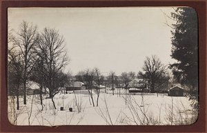 Eerste Wereldoorlog: Oekraïne in de jaren 1914-1916 tijdens de invasie van het Duitse leger. Landschap met sneeuw door Heldenfriedhof Dsessentniki (attr. to)