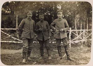 Eerste Wereldoorlog: Oekraïne in de jaren 1914-1916 tijdens de invasie van het Duitse leger. Groep soldaten
