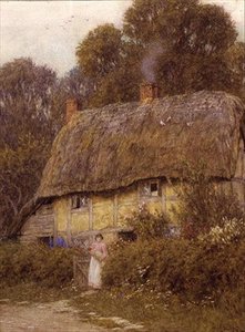 Een Cottage in Berkshire door Helen Allingham