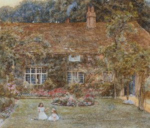 Een landhuis door Helen Allingham