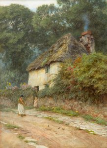 Een Cottage in Devonshire door Helen Allingham