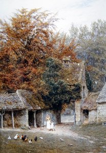 Bij Lower Dowdeswell, nabij Cheltenham door Helen Allingham