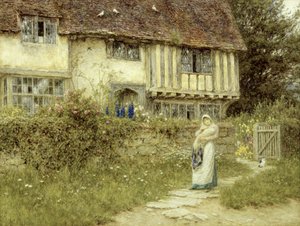 Naast de oude kerkpoortboerderij, Smarden, Kent door Helen Allingham