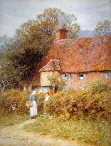 Cottage in Witley, Surrey door Helen Allingham