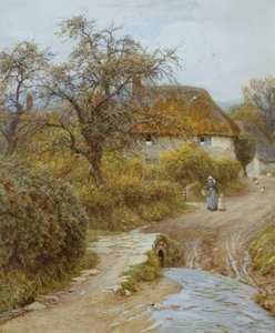 Heuvelboerderij, Symondsbury, Dorset door Helen Allingham