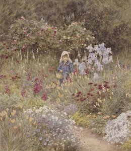 Minna, illustratie voor Happy England door Marcus Huish, uitgegeven door A & C Black, 1904 door Helen Allingham