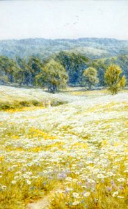Margrieten, nabij Westerham, Kent door Helen Allingham
