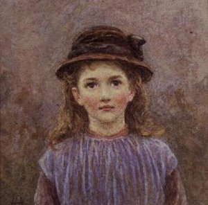 Portret van een Jong Meisje door Helen Allingham