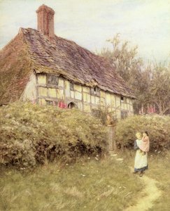 Het huis van de priester, West Hoathly door Helen Allingham