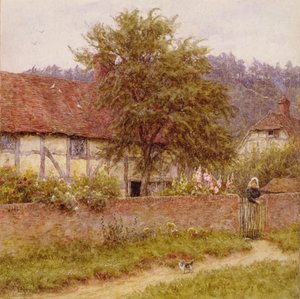 Het verdwaalde katje, c.1891 door Helen Allingham