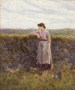 De Jonge Melkmeid door Helen Allingham