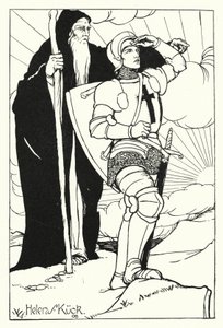 Rode Kruis ziet de Glorieuze Stad (gravure) door Helen S. Kuck