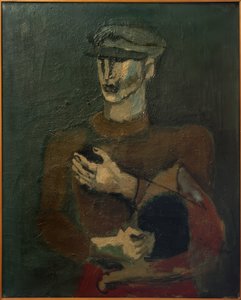 Jonge man met sixpence-pet door Helmut Kolle
