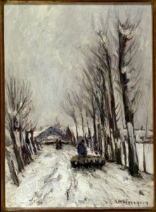 Schapenkudde in de winter door Helmuth Liesegang