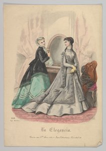 Twee Vrouwen met een Spiegel, No. 868, uit La Elegancia San Sebastian