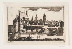 Een stad bij een rivier