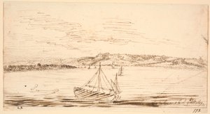 Rivieraanzicht vanaf Lormont, Bordeaux, gezien vanaf de Garonne-rivier