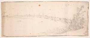 Uitzicht op Bordeaux vanuit het noordoosten door Hem