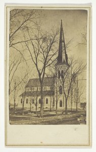 Zonder titel (kerk met spitse spits) door Hendee