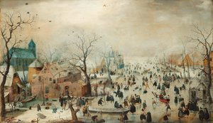 Duits: Winterlandschap met schaatsers Winterlandschap met schaatsers door Hendrick Avercamp