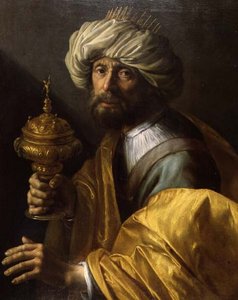 Portret van een heer als Caspar
