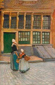 Terug van de markt, ca. 1902 door Hendrick Cassiers