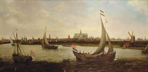 Uitzicht op Haarlem vanuit het noorden