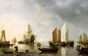 Haven met Geankerde Schepen, 1655-60 door Hendrick Dubbels
