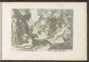 Diana ontdekt de zwangerschap van Callisto door Hendrick Goltzius (workshop of)