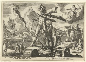 IJzeren Eeuw door Hendrick Goltzius (workshop of)