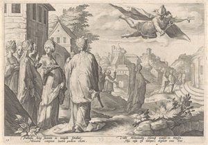 Mercurius en Herse door Hendrick Goltzius (workshop of)