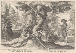 Mercurius verandert Battus in een steen