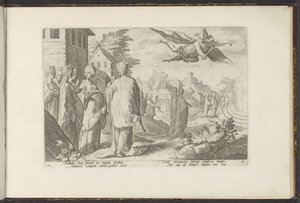 Mercurius wordt verliefd op Herse door Hendrick Goltzius (workshop of)