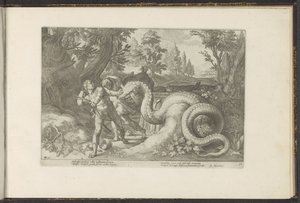 Metgezellen van Cadmus door een draak verslonden