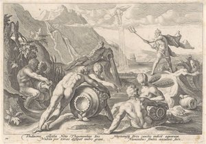 Neptunus geeft de riviergoden opdracht een zondvloed te veroorzaken (serietitel)