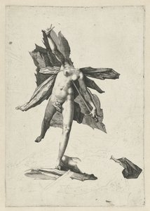 Pyramus en Thisbe door Hendrick Goltzius (workshop of)