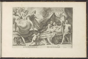 Venus en Mars betrapt door Hendrick Goltzius (workshop of)