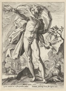 Vuur door Hendrick Goltzius (workshop of)