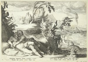 Apollo en Koronis door Hendrick Goltzius